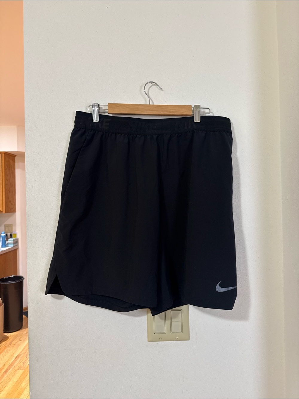 Nike Men’s Black Athletic Shorts with Reflective Swoosh